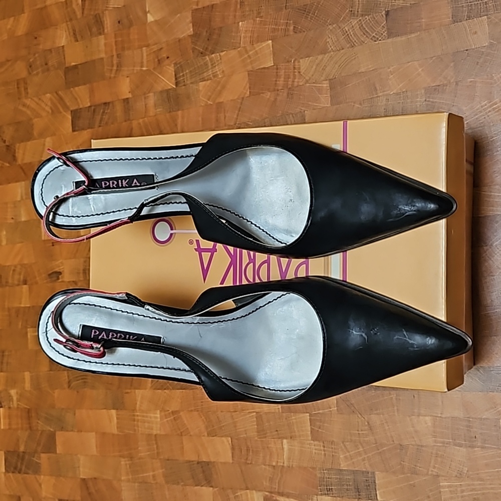Black Slingback Pumps